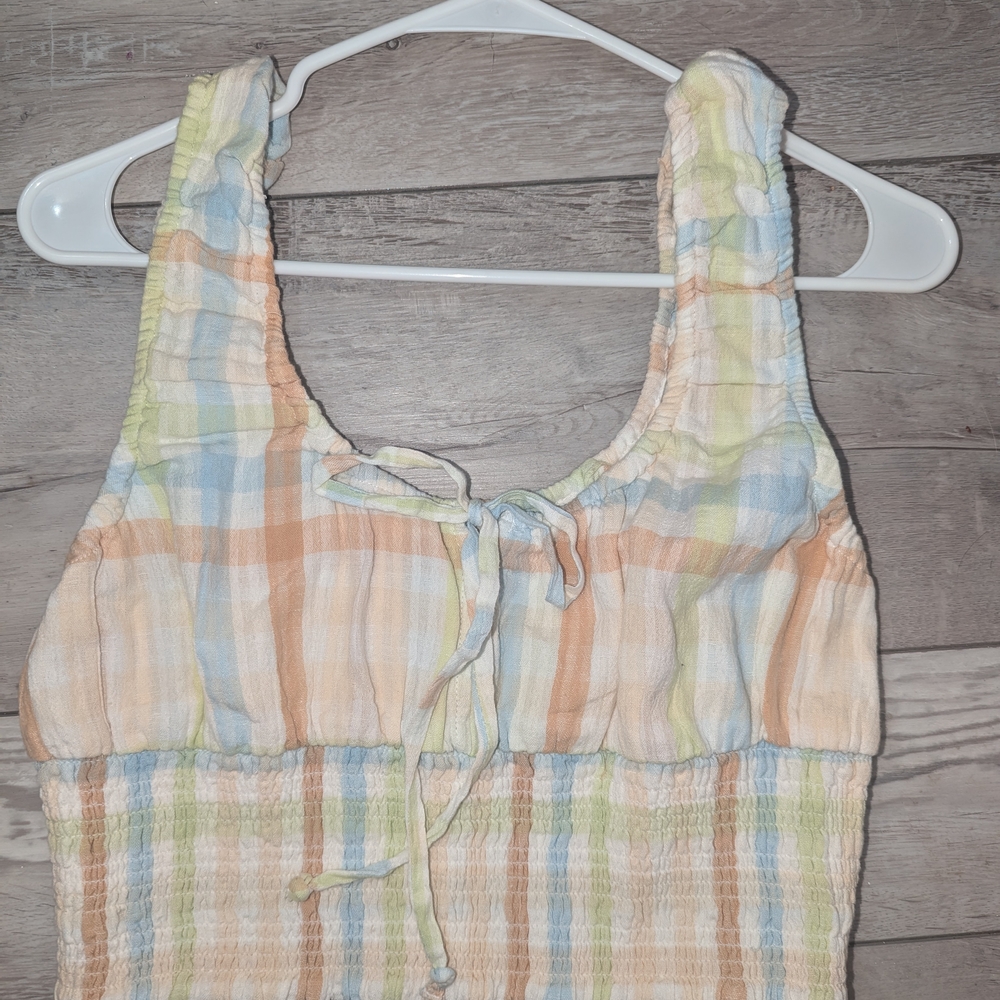 Plaid Sleeveless Women's Top